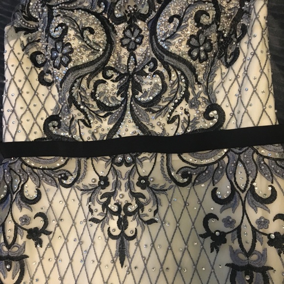 Black and Beige Gown - Picture 2 of 2